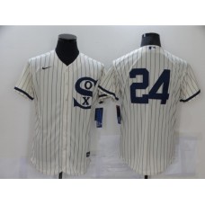 Men's Chicago White Sox #24 Yasmani Grandal Cream Elite 2021 Field of Dreams Stitched Jersey