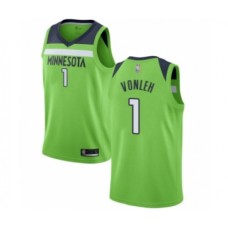 Men's Minnesota Timberwolves #1 Noah Vonleh Authentic Green Basketball Stitched Jersey Statement Edition