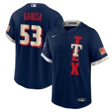 Men's Texas Rangers #53 Adolis Garca Nike Navy 2021 MLB All-Star Game Replica Player Stitched Jersey