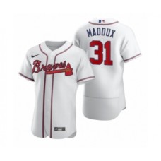 Men's Atlanta Braves #31 Greg Maddux Nike White 2020 Authentic Stitched Jersey