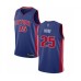 Men's Detroit Pistons #25 Derrick Rose Swingman Royal Blue Basketball Stitched Jersey - Icon Edition