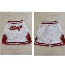 Chicago Bulls 1997-98 White With Chicago AU Throwback Shorts