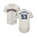 Men's Seattle Mariners #53 Dan Altavilla Cream Alternate Flex Base Authentic Collection Baseball Player Stitched Jersey