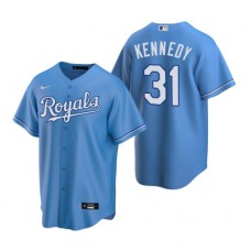 Men's Nike Kansas City Royals #31 Ian Kennedy Light Blue Alternate Stitched Baseball Jersey