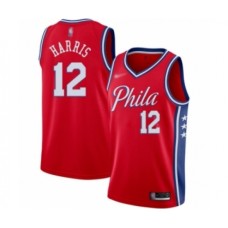 Men's Philadelphia 76ers #12 Tobias Harris Authentic Red Finished Basketball Stitched Jersey - Statement Edition