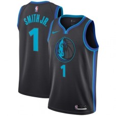 Men's Nike Dallas Mavericks #1 Dennis Smith Jr. Swingman Charcoal NBA Jersey - City Edition