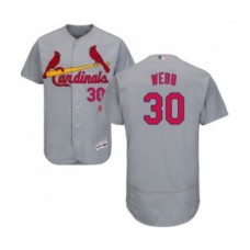 Men's St. Louis Cardinals #30 Tyler Webb Grey Road Flex Base Authentic Collection Baseball Player Stitched Jersey