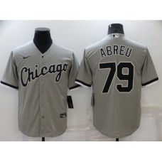 Men's Chicago White Sox #79 Jose Abreu Grey Road Flex Base Authentic Collection Stitched Jersey