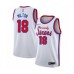 Men's Philadelphia 76ers #18 Shake Milton Authentic White Hardwood Classics Basketball Stitched Jersey