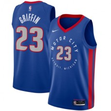 Men's Detroit Pistons #23 Blake Griffin Nike Blue 2020-21 Swingman Player Stitched Jersey