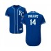 Men's Kansas City Royals #14 Brett Phillips Royal Blue Alternate Flex Base Authentic Collection Baseball Player Stitched Jersey