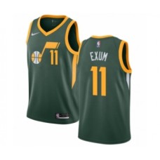 Men's Nike Utah Jazz #11 Dante Exum Green Swingman Jersey - Earned Edition