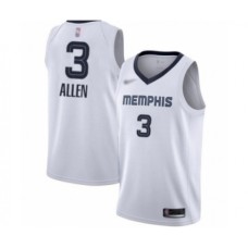 Men's Memphis Grizzlies #3 Grayson Allen Authentic White Finished Basketball Stitched Jersey - Association Edition