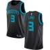 Men's Nike Jordan Charlotte Hornets #3 Jeremy Lamb Swingman Black NBA Jersey - 2018 19 City Edition