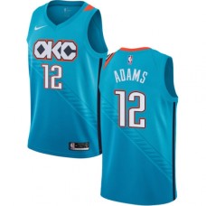 Men's Nike Oklahoma City Thunder #12 Steven Adams Swingman Turquoise NBA Jersey - City Edition