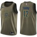 Men's Nike Indiana Pacers #12 Tyreke Evans Swingman Green Salute to Service NBA Jersey