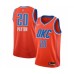 Men's Oklahoma City Thunder #20 Gary Payton Authentic Orange Finished Basketball Stitched Jersey - Statement Edition