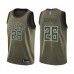 Men's Milwaukee Bucks #26 Kyle Korver Swingman Green Salute to Service Basketball Stitched Jersey