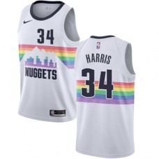 Men's Nike Denver Nuggets #34 Devin Harris Swingman White NBA Jersey - City Edition