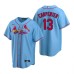 Men's Nike St. Louis Cardinals #13 Matt Carpenter Light Blue Alternate Stitched Baseball Jersey