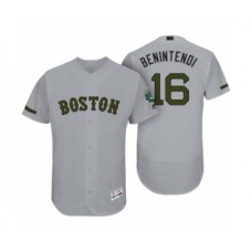 Men's Boston Red Sox #16 Andrew Benintendi Gray 2017 Memorial Day Collection Flexbase Stitched Jersey