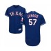 Men's Texas Rangers #57 Ariel Jurado Royal Blue Alternate Flex Base Authentic Collection Baseball Player Stitched Jersey