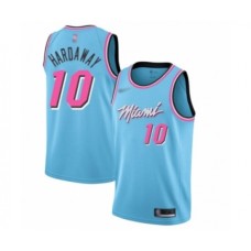 Men's Miami Heat #10 Tim Hardaway Swingman Blue Basketball Stitched Jersey - 2019 20 City Edition