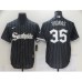 Men's Chicago White Sox #35 Frank Thomas Authentic Black Fashion Stitched Jersey