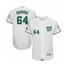 Men's Washington Nationals #64 James Bourque White Celtic Flexbase Authentic Collection Baseball Player Stitched Jersey