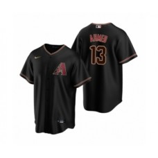 Men's Arizona Diamondbacks #13 Nick Ahmed Nike Black Replica Alternate Stitched Jersey