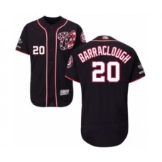 Men's Washington Nationals #20 Kyle Barraclough Navy Blue Alternate Flex Base Authentic Collection 2019 World Series Champions Baseball Stitched Jersey