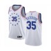 Men's Nike Philadelphia 76ers #35 Clarence Weatherspoon White Swingman Jersey - Earned Edition