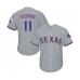 Men's Texas Rangers #11 Ronald Guzman Replica Grey Road Cool Base Baseball Jersey