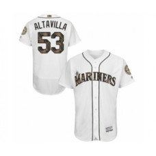 Men's Seattle Mariners #53 Dan Altavilla Authentic White 2016 Memorial Day Fashion Flex Base Baseball Player Stitched Jersey