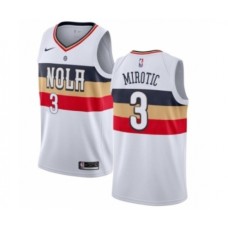 Men's Nike New Orleans Pelicans #3 Nikola Mirotic White Swingman Jersey - Earned Edition