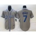 Men's Los Angeles Dodgers #7 Julio Urias Number Grey Cool Base Stitched Baseball Jersey