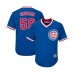 Men's Chicago Cubs #59 Kendall Graveman Replica Royal Blue Cooperstown Cool Base Baseball Jersey