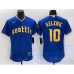 Men's Seattle Mariners #10 Jarred Kelenic Blue 2023 City Connect Flex Base Stitched Jersey