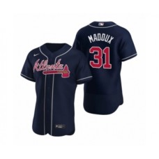 Men's Atlanta Braves #31 Greg Maddux Nike Navy Authentic 2020 Alternate Stitched Jersey