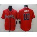 Men's Nike Chipper Jones #10 Atlanta Braves Red Replica Alternate Stitched Jersey