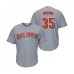 Men's Cincinnati Reds #35 Tanner Roark Replica Grey Road Cool Base Baseball Jersey