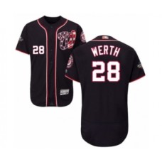 Men's Washington Nationals #28 Jayson Werth Navy Blue Alternate Flex Base Authentic Collection 2019 World Series Bound Baseball Stitched Jersey