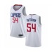 Men's Los Angeles Clippers #54 Patrick Patterson Authentic White Basketball Stitched Jersey - Association Edition