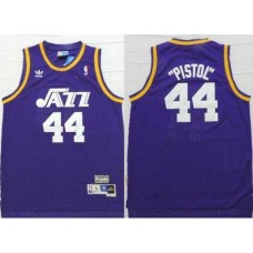 azz #44 Pete Maravich Purple Pistol Soul Swingman Stitched NBA Jersey