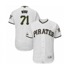 Men's Pittsburgh Pirates #71 Yacksel Rios White Alternate Authentic Collection Flex Base Baseball Player Stitched Jersey