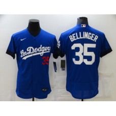 Men's Los Angeles Dodgers #35 Cody Bellinger Blue Elite City Player Stitched Jersey