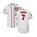 Men's Washington Nationals #7 Trea Turner White Home Flex Base Authentic Collection 2019 World Series Champions Baseball Stitched Jersey