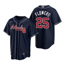 Men's Nike Atlanta Braves #25 Tyler Flowers Navy Alternate Stitched Baseball Jersey