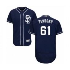 Men's San Diego Padres #61 Luis Perdomo Navy Blue Alternate Flex Base Authentic Collection Baseball Player Stitched Jersey