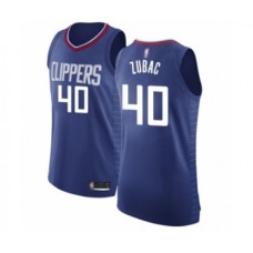 Men's Los Angeles Clippers #40 Ivica Zubac Authentic Blue Basketball Stitched Jersey - Icon Edition